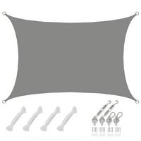 SONNENSEGEL Wasserdicht 400/300 cm Grau - Grau, Kunststoff (300/400cm) - Amanka