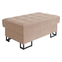 POLSTERHOCKER Laris - Hellrosa/Schwarz, Holz/Textil (106/44/67cm) - MIRJAN24