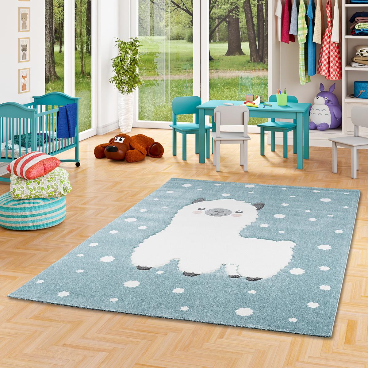 KINDER TEPPICH MAUI KIDS ALPAKA PASTELL - Blau, Textil (200/290cm) - Pergamon