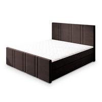 BOXBETT COMOZA 140x200 cm mit Matratze und Topper - Braun - Braun, Holz (140/200cm) - MASSENO