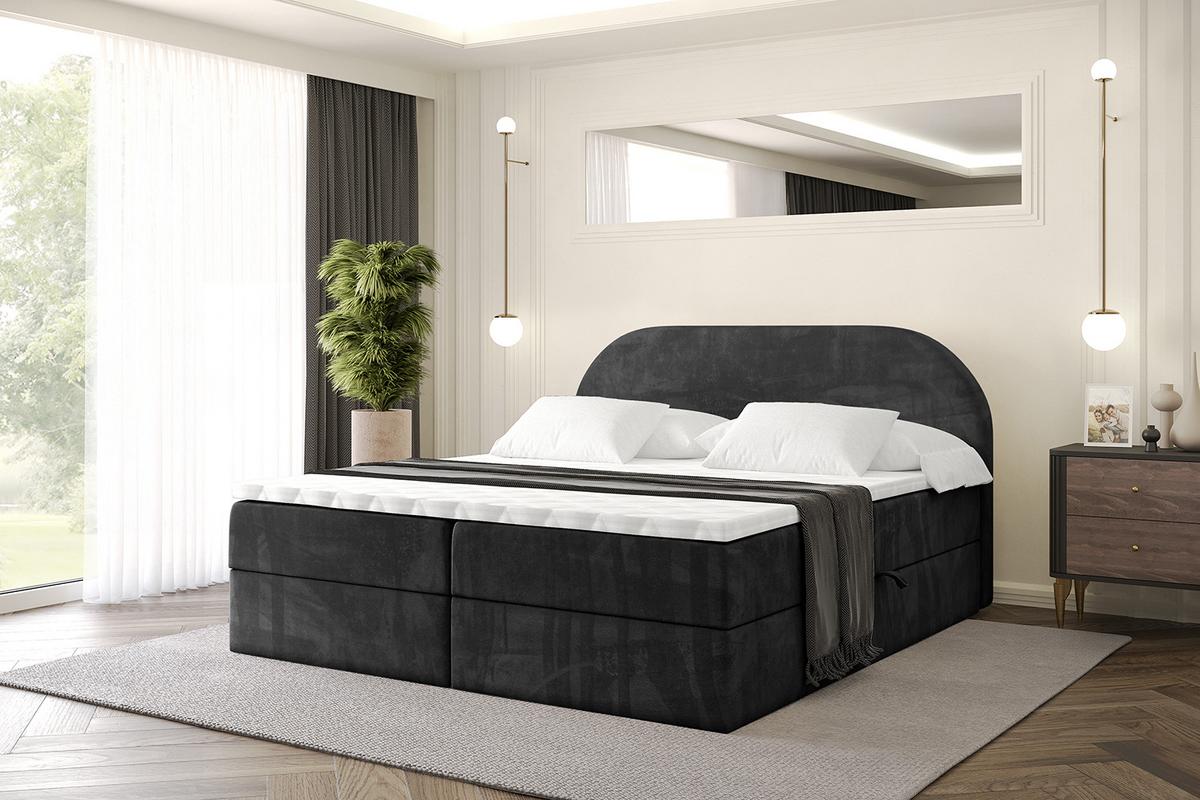 BOXBETT mit Matratze H3 und Lattenrost - NOX - 180x200 - Schwarz Casablanca - Schwarz, Holzwerkstoff/Kunststoff (180/200cm) - ALTDECOR
