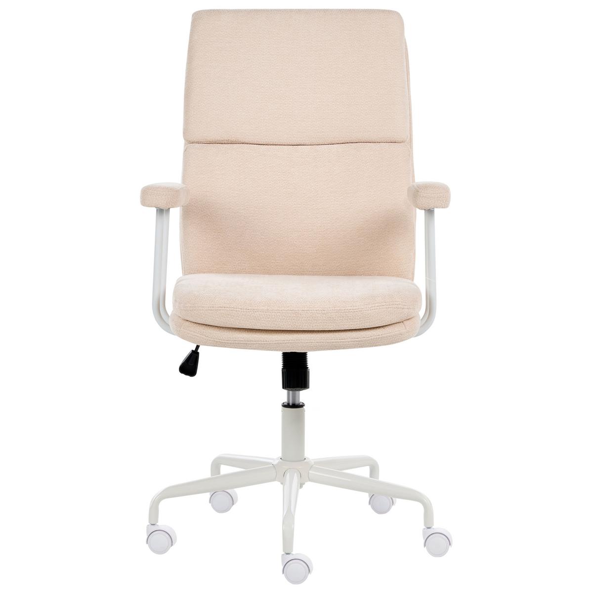 BÜROSTUHL Stoff Hellbeige Vero - Beige, Textil (62/100/65cm) - Beliani