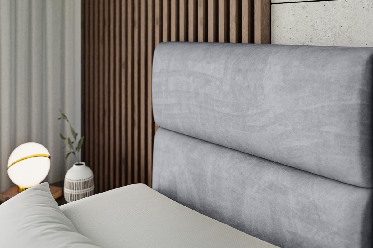 BOXSPRINGBETT elektrisch verstellbar mit 2 Matratzen H4/Taschenfederung MAYA EL 160 x 200 Grau - Grau, Holzwerkstoff (167/200cm) - ALTDECOR