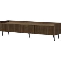 TV-LOWBOARD Arysa in Braun Walnuss Holzoptik 180/45/41 cm - Walnussfarben/Schwarz, Holzwerkstoff/Metall (180/45/41cm) - WFL GROUP