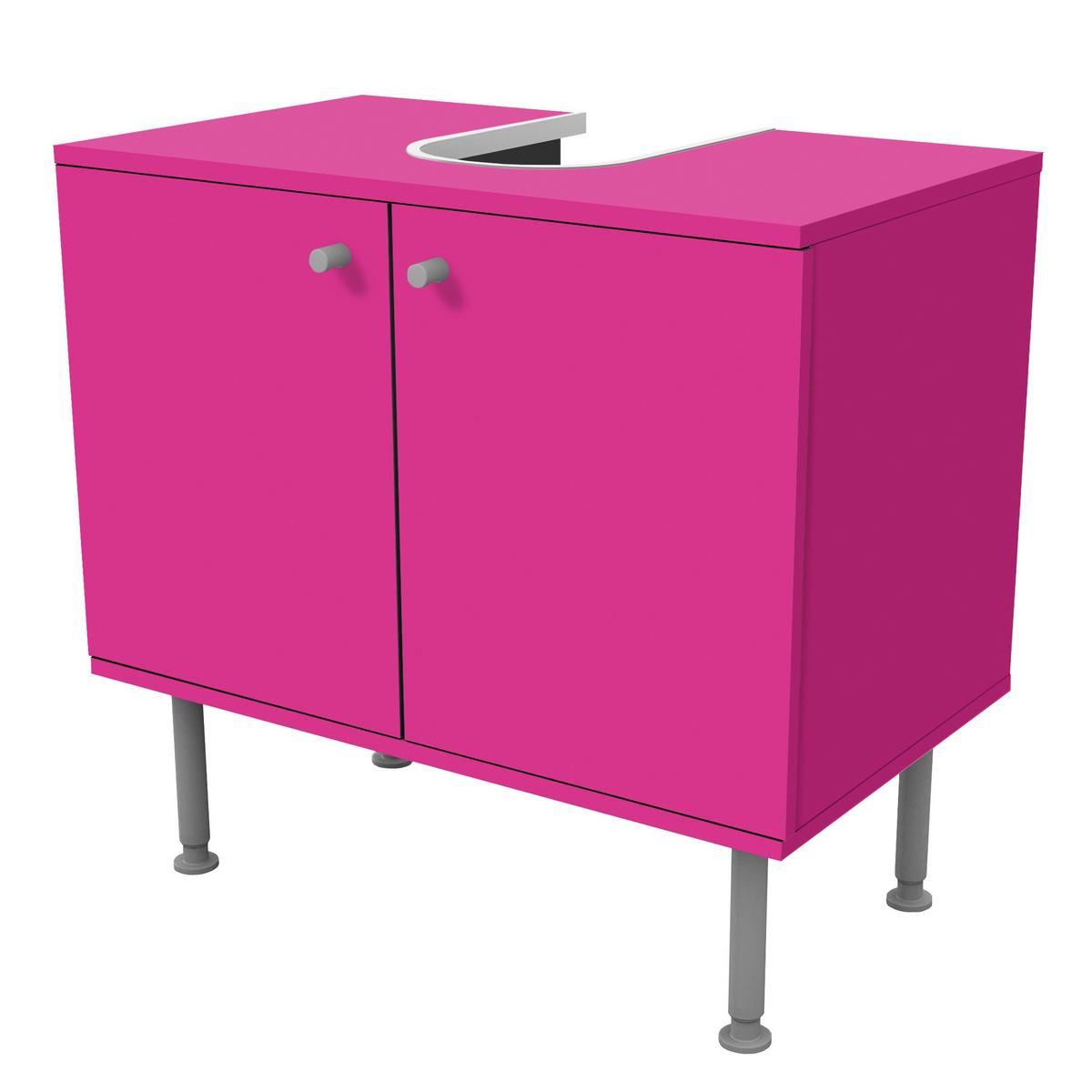 WASCHBECKENUNTERSCHRANK Colour Pink 60/55/35 cm - Pink, Holzwerkstoff (60/55/35cm) - Bilderwelten