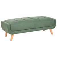 OTTOMANE Stoff Grün Habo - Hellbraun, Textil (134/42/60cm) - Beliani