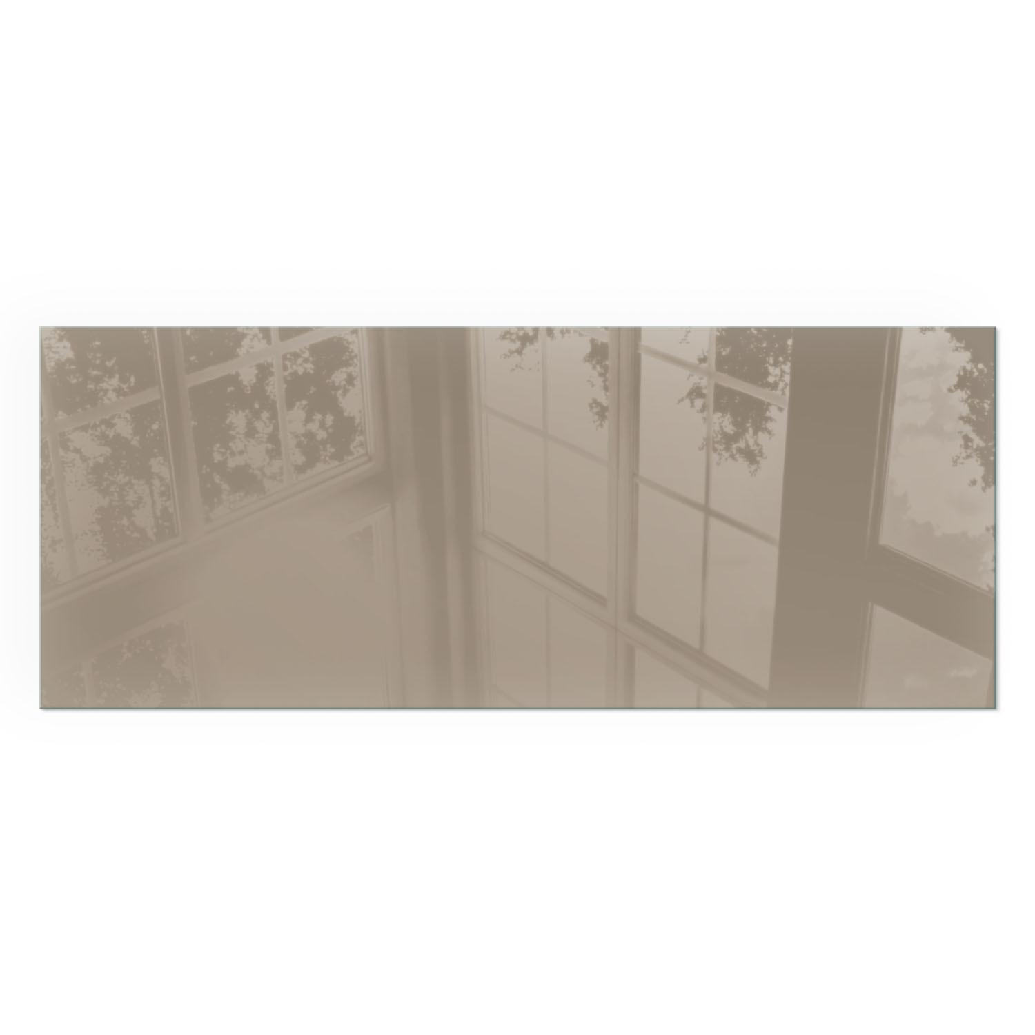 GLASPLATTE für Kamin 125x50 cm - Braun, Glas (125/50/0.4cm) - TULUP