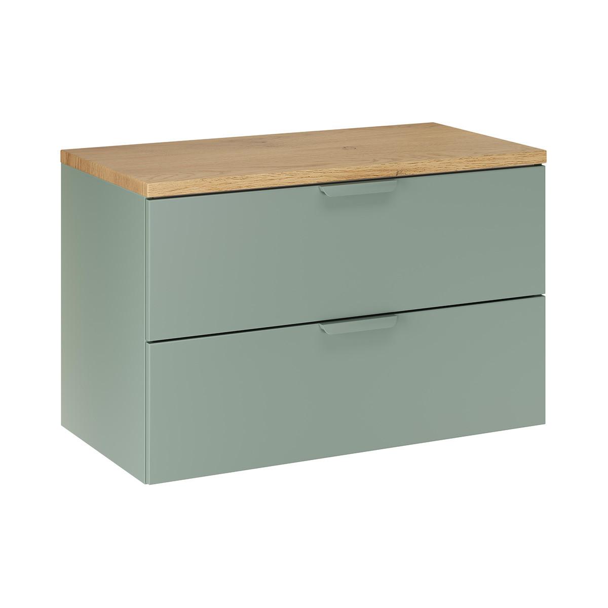 WASCHTISCHUNTERSCHRANK 80.6cm Oria 2er-Set Grün - Grün, Holzwerkstoff (80.6/50/46.5cm) - Petits-meubles
