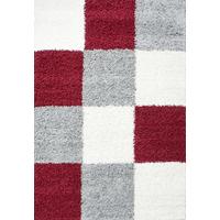 HOCHFLORTEPPICH RHEIN, kariert, Rot, 160 x 230 cm - Rot, Textil (230/160cm) - KADIMA DESIGN