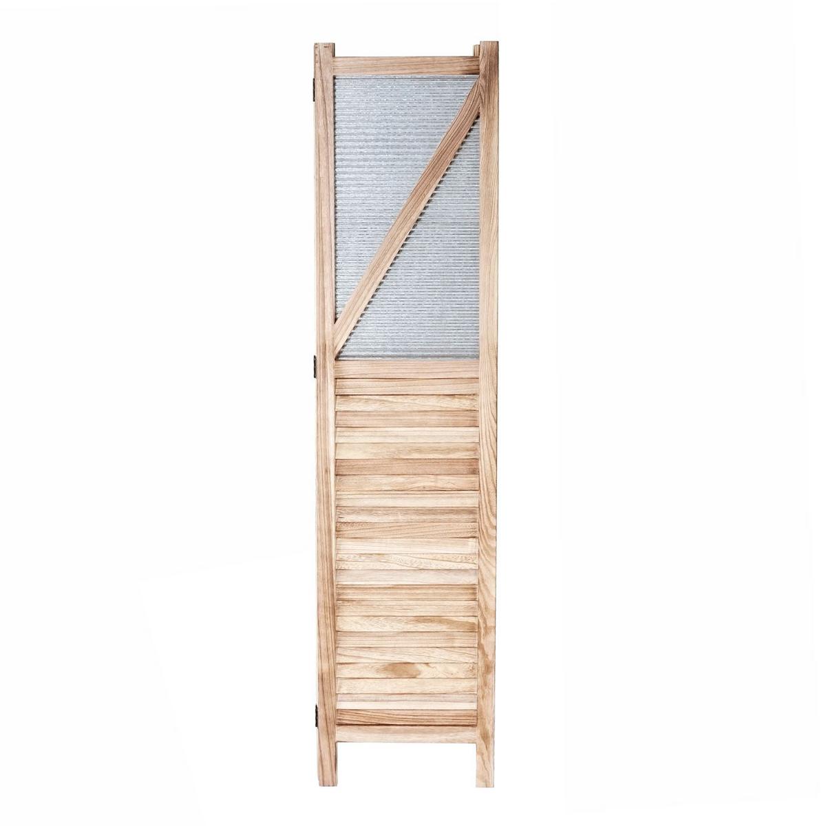 PARAVENT Braun, Grau - Braun/Grau, Holz (160/170/2cm) - MCW