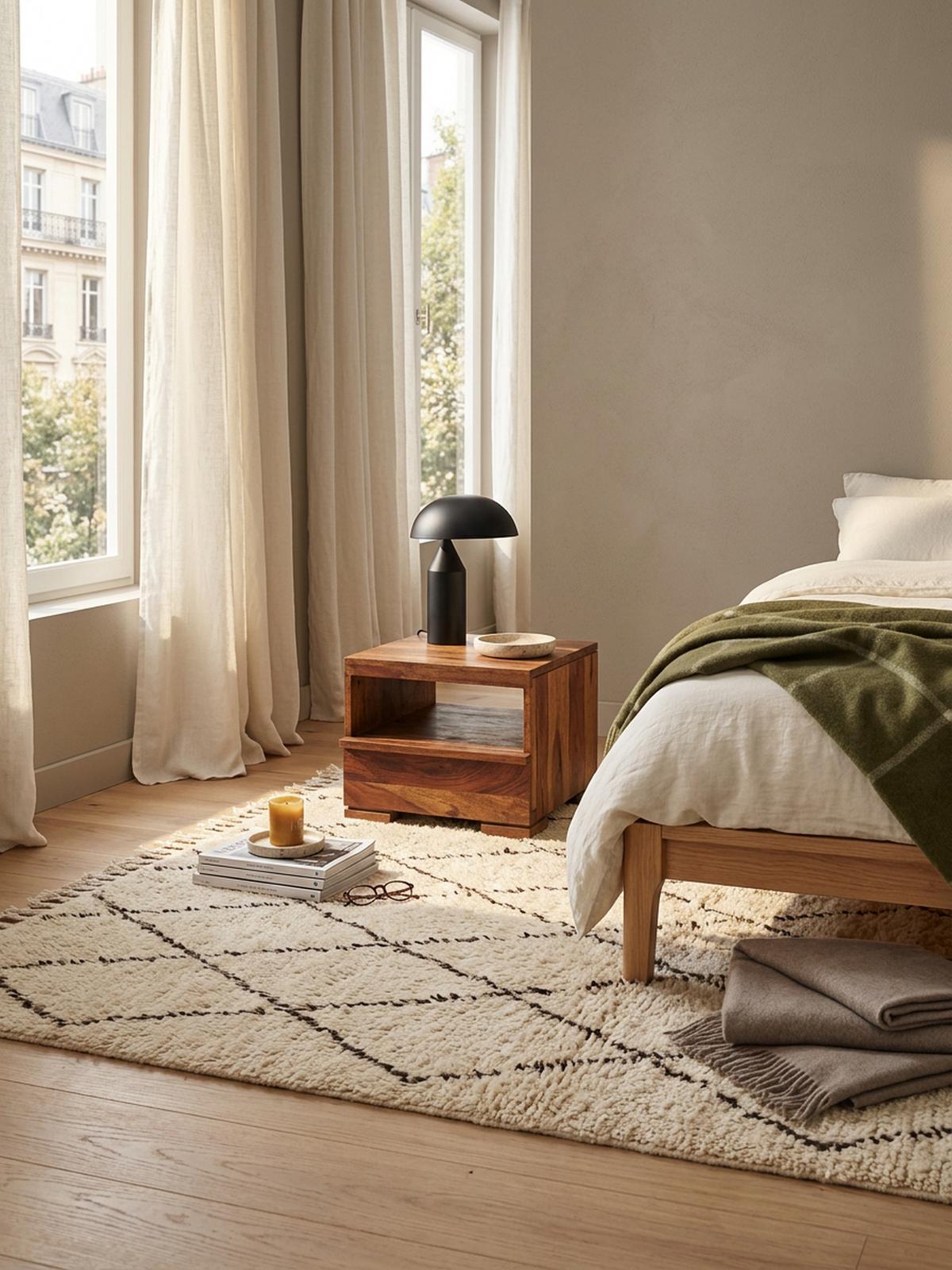 NACHTTISCH Massivholz Schublade Ablage Pflegeleicht NAKO, Braun 40x40x30 cm - Braun, Holz (40/30/40cm) - KADIMA DESIGN