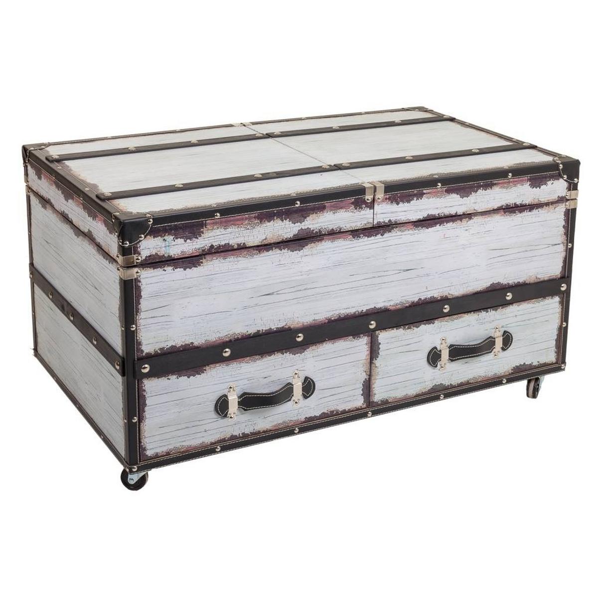 WEINREGAL aus Holz, weiß, 100x60x55cm - Weiß, Holz (100/55/60cm) - Wanderlust