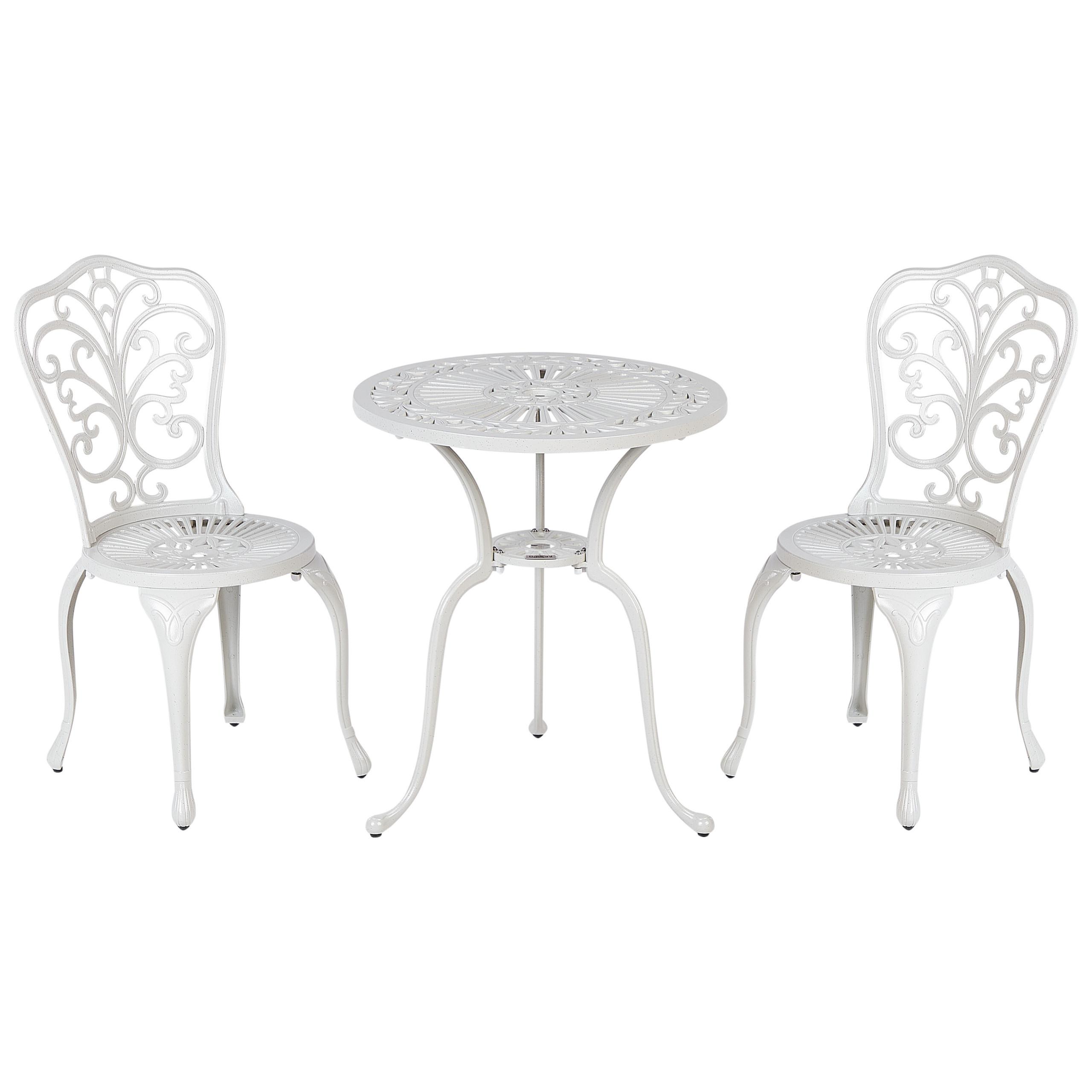 BISTRO-SET 2-Sitzer Weiß Triora/Dascio - Weiß, Metall - Beliani