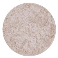 HOCHFLORTEPPICH, einfarbig, aus Polyester, Creme, Ø 80 cm - Beige, Textil (80/80cm) - KADIMA DESIGN