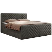 BOXBETT PARIS DUO 180/200 - Dunkelgrau Velvet - H4 - Dunkelgrau, Holz/Textil (180/200cm) - MKS