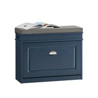 SCHUHBANK mit Sitzkissen Blau 75x52x24cm - Blau, Holzwerkstoff (75/52/24cm) - SoBuy