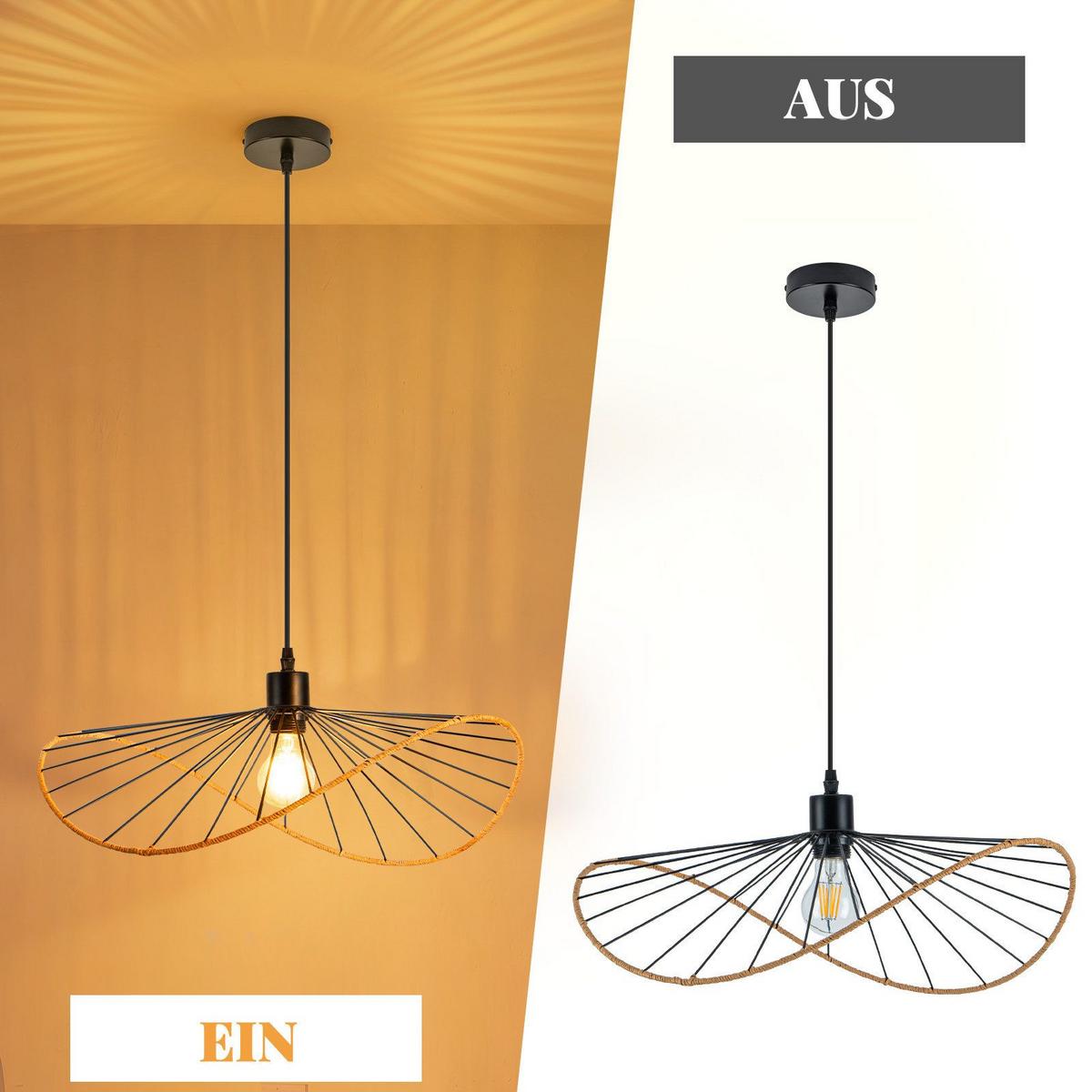 PENDELLEUCHTE BJORN Ⅲ 10/50/120 cm - Schwarz, Metall (10/50/120cm) - Nettlife