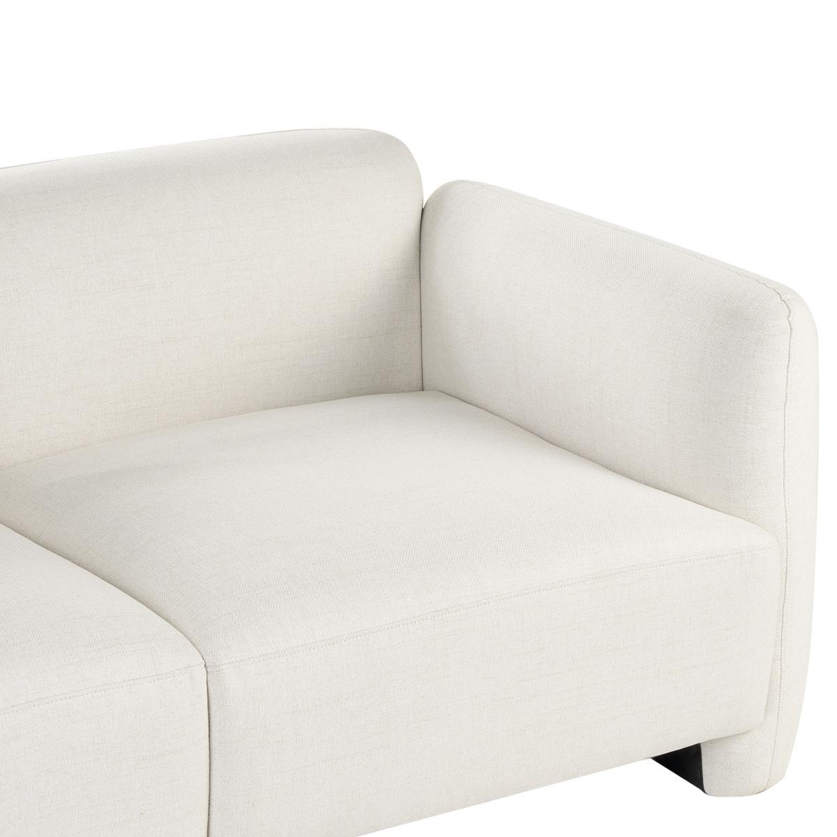 3-SITZER-SOFA Stoff Cremeweiß Ekenes - Creme, Textil (182/72/90cm) - Beliani