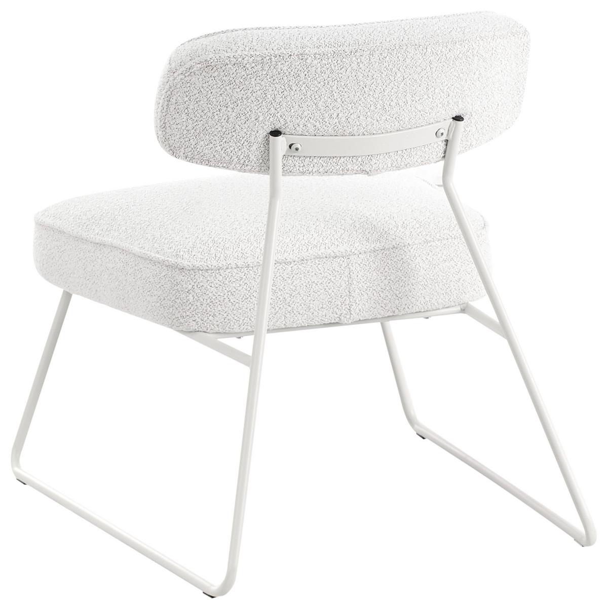 SESSEL 2er-Set Cremeweiß Frovi - Weiß, Textil (66/73/74cm) - Beliani