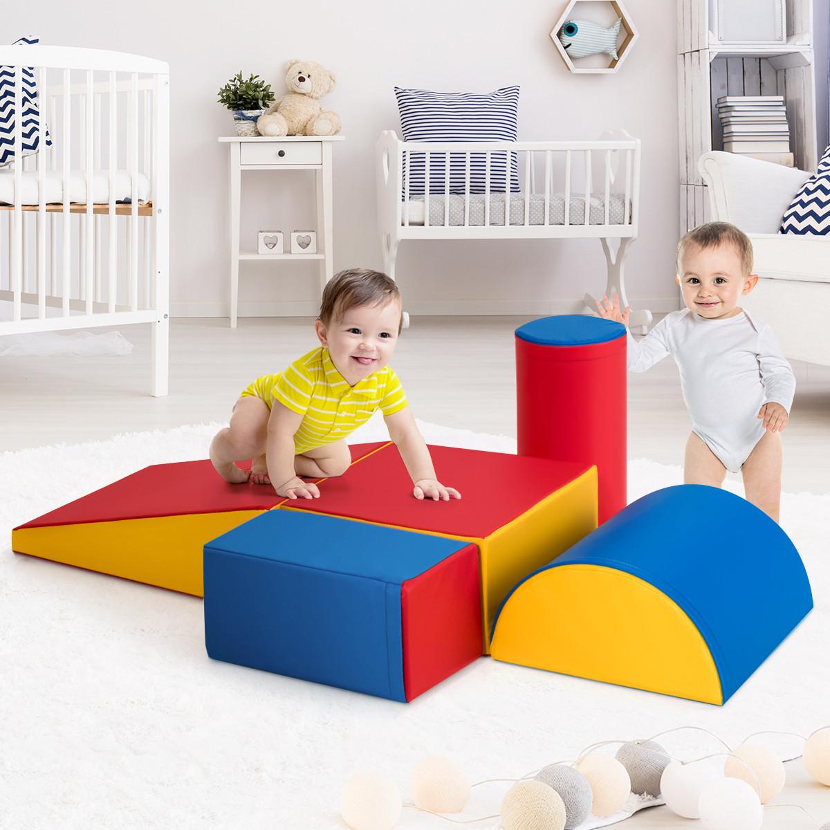 SCHAUMSTOFFBLOCK Gelb (5-teilig) - Gelb, Kunststoff (40/20/40cm) - COSTWAY
