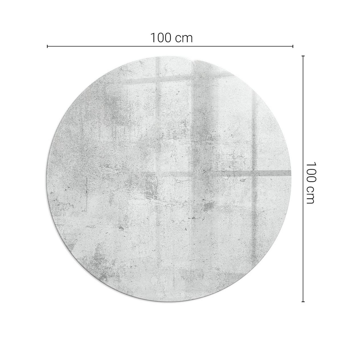 GLASPLATTE für Kamin Ø 100 cm - Grau, Glas (100/100/0.4cm) - TULUP