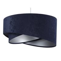 HÄNGELEUCHTE Blau 50/23 cm - Silberfarben, Kunststoff (50/1.3/23cm) - ONZENO