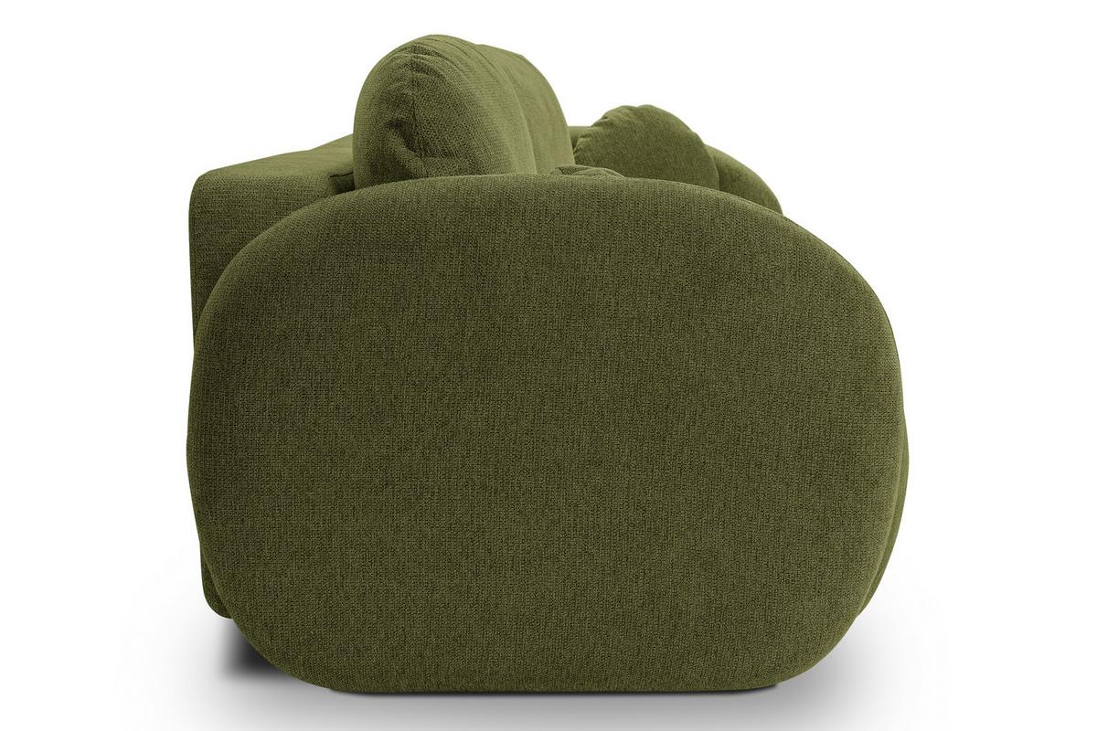 BETTSOFA AMICO Grün Geflochtener Stoff mit Schlaffunktion - Grün, Holz (238/86.5/101cm) - MASSENO