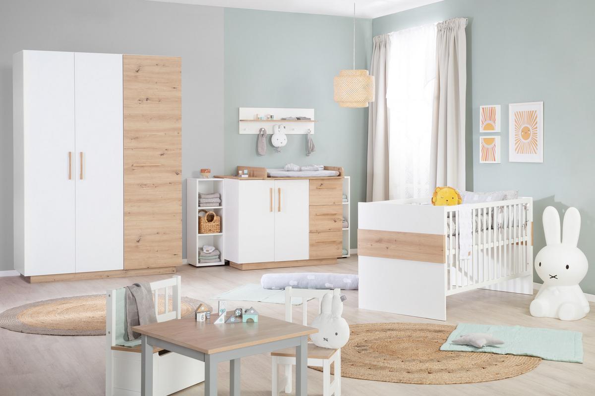 BABYZIMMER-SET Lion 3-teilig - Multicolor, Holzwerkstoff (76/82/144cm) - Roba