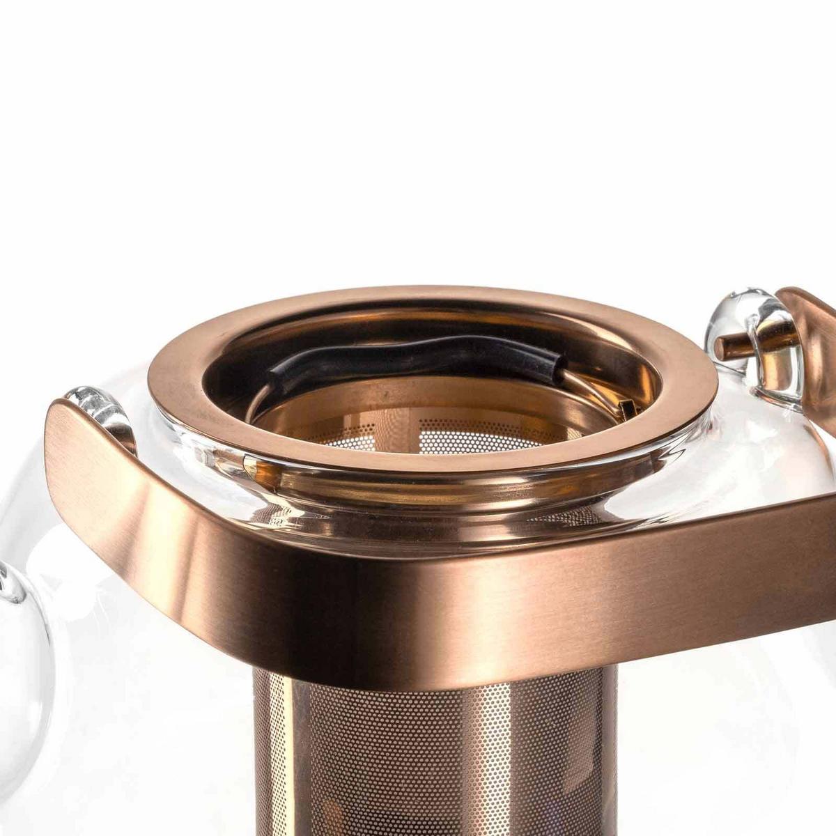 TEEKANNE MIT METALLHENKEL Tè Per Te transparent 1,2 Liter - Transparent, Glas (1.2L) - Leonardo Living