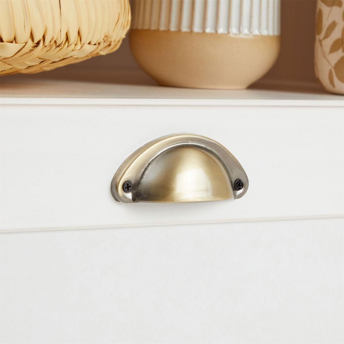 TV-LOWBOARD BOLTON weiß/braun - Weiß/Braun, Holz (110/50/40cm) - IDIMEX
