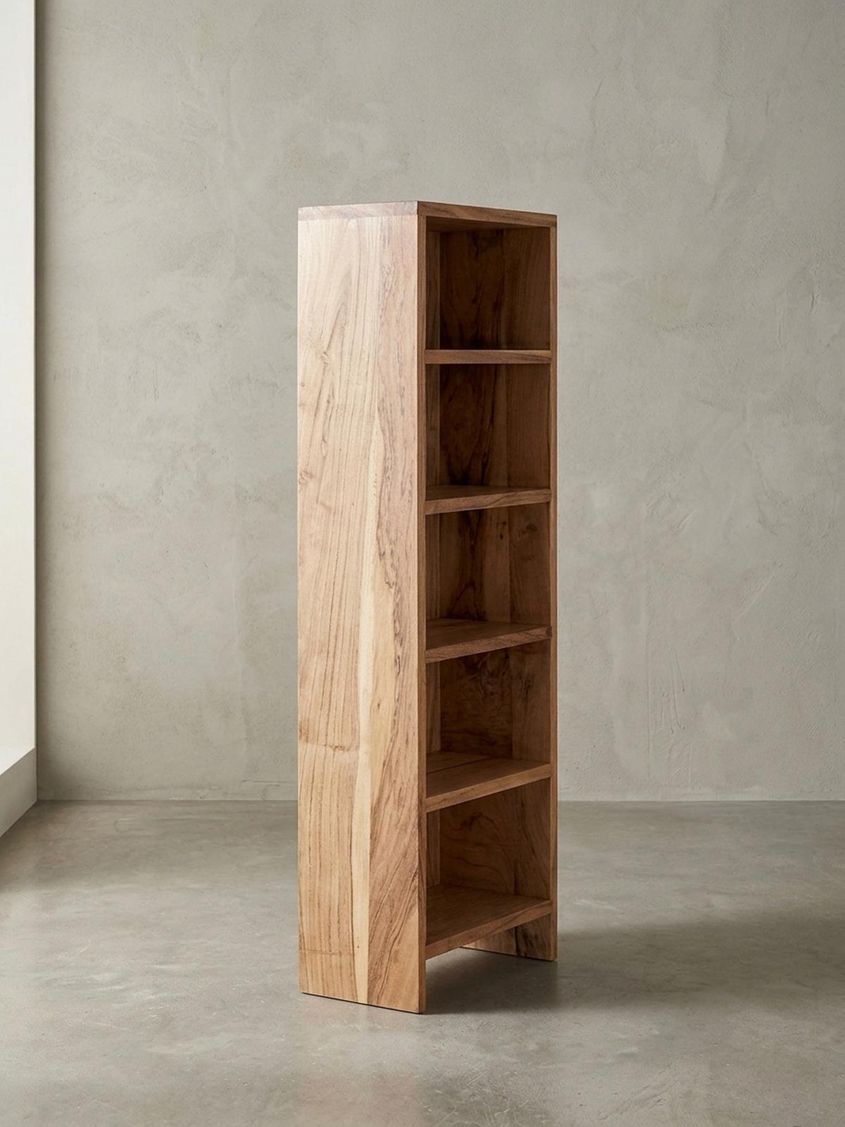 CD-REGAL Massivholz Pflegeleicht 90cm, Beige 30x17x90 cm - Beige, Holz (30/90/17cm) - KADIMA DESIGN