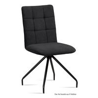 ESSZIMMERSTUHL (8er-Set) Devera 47x91x60 Schwarz/Anthrazit - Anthrazit/Schwarz, Kunststoff (60/91/47cm) - 58aufmkessel