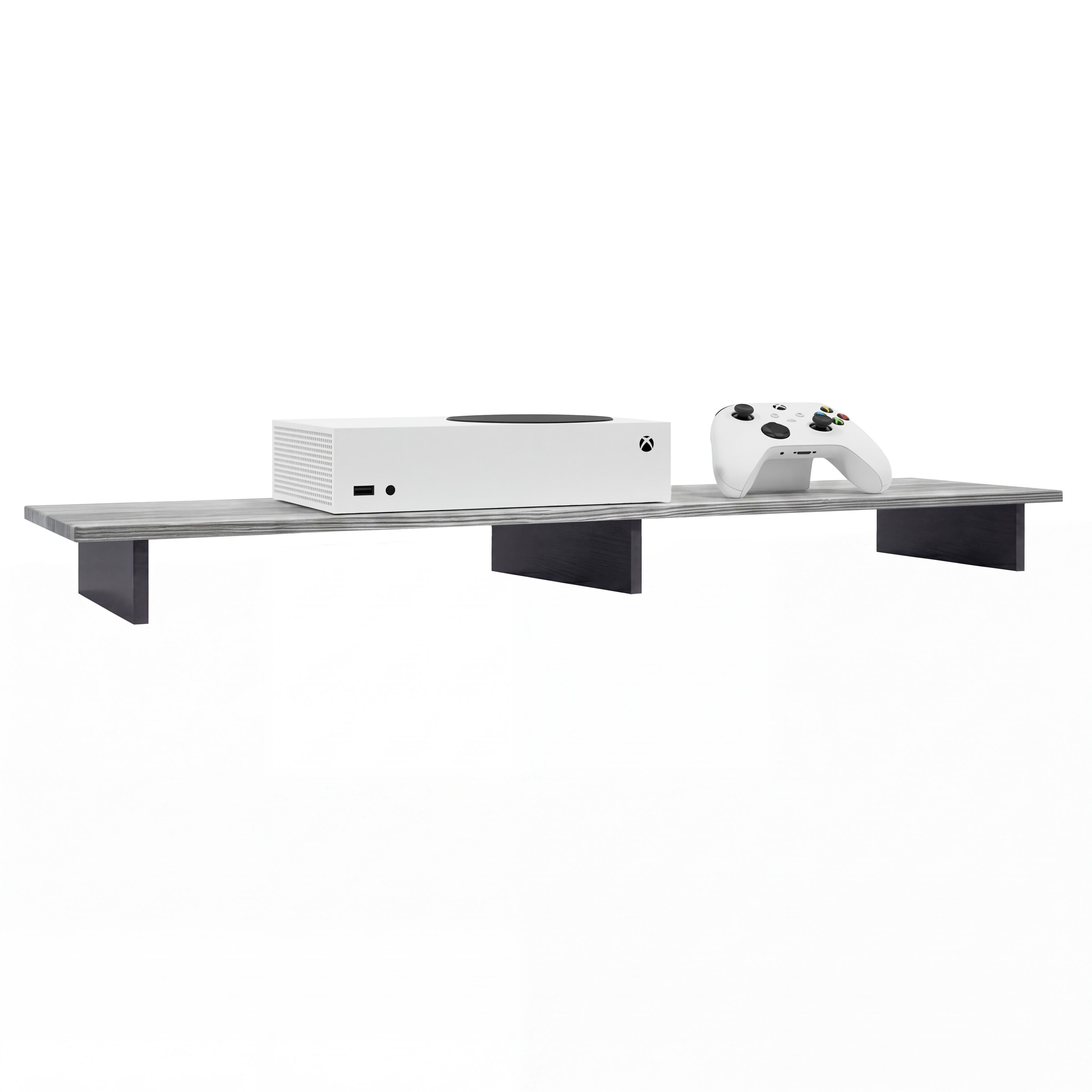 TVAUFSATZ Game Schwarz matt / Avola-Anthrazit - Anthrazit/Schwarz, Holzwerkstoff (138.5/9.5/34.5cm) - Vladon