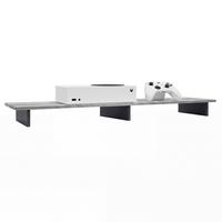 TVAUFSATZ Game Schwarz matt / Avola-Anthrazit - Anthrazit/Schwarz, Holzwerkstoff (138.5/9.5/34.5cm) - Vladon