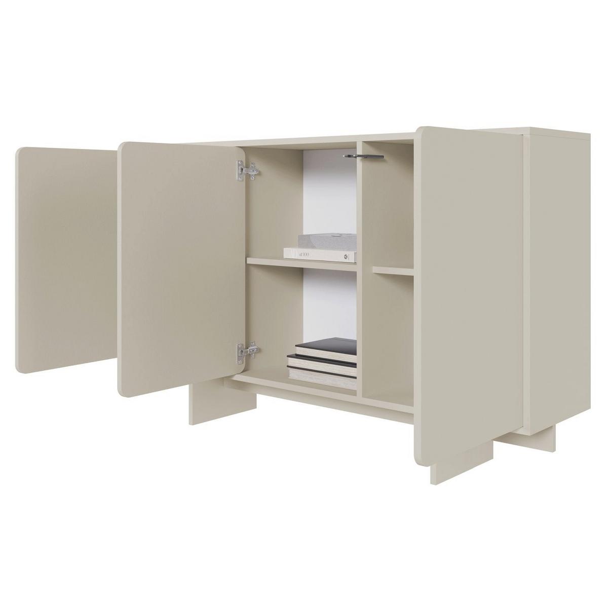 SIDEBOARD Wuwu Greige 150 cm - Taupe, Holzwerkstoff (150.4/88/35cm) - Selsey