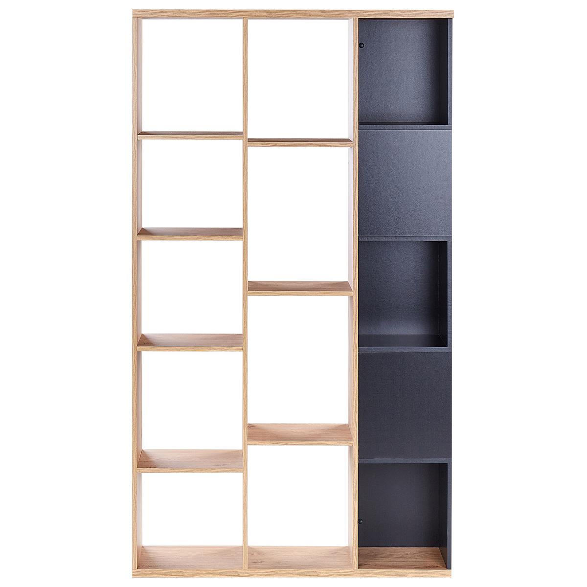 BÜCHERREGAL 175 cm Braun/Schwarz Bangor - Braun, Holzwerkstoff (99/175/26cm) - Beliani