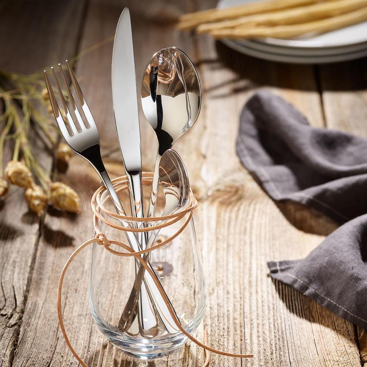 BESTECKSET Essential silber 24-tlg. - Silberfarben, Metall - like.Villeroy & Boch
