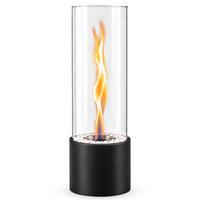 TISCHKAMIN Grythnal 16/14/40.5 cm - Schwarz, Glas/Metall (14/40.5/16cm) - ZMH