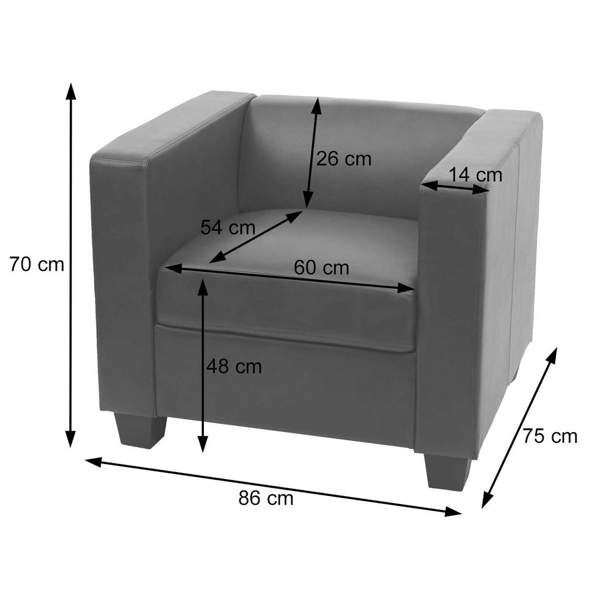 SESSEL LOUNGESESSEL Anthrazit - Anthrazit, Textil (86/70/75cm) - MCW