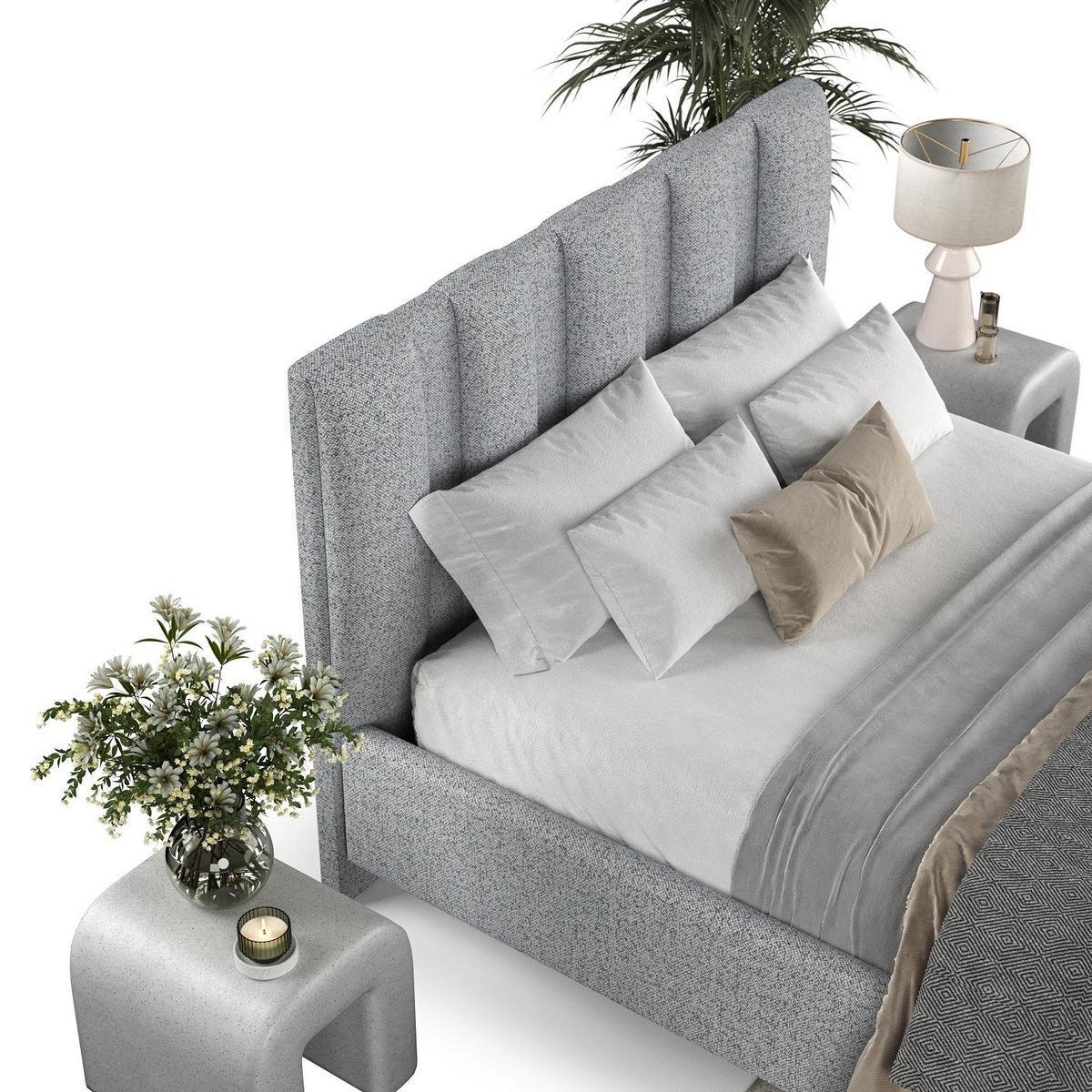 POLSTERBETT Loom 180/200 cm Grau im Riva Stoff - Naturfarben/Grau, Holz/Holzwerkstoff (180/200cm) - AltaBeds