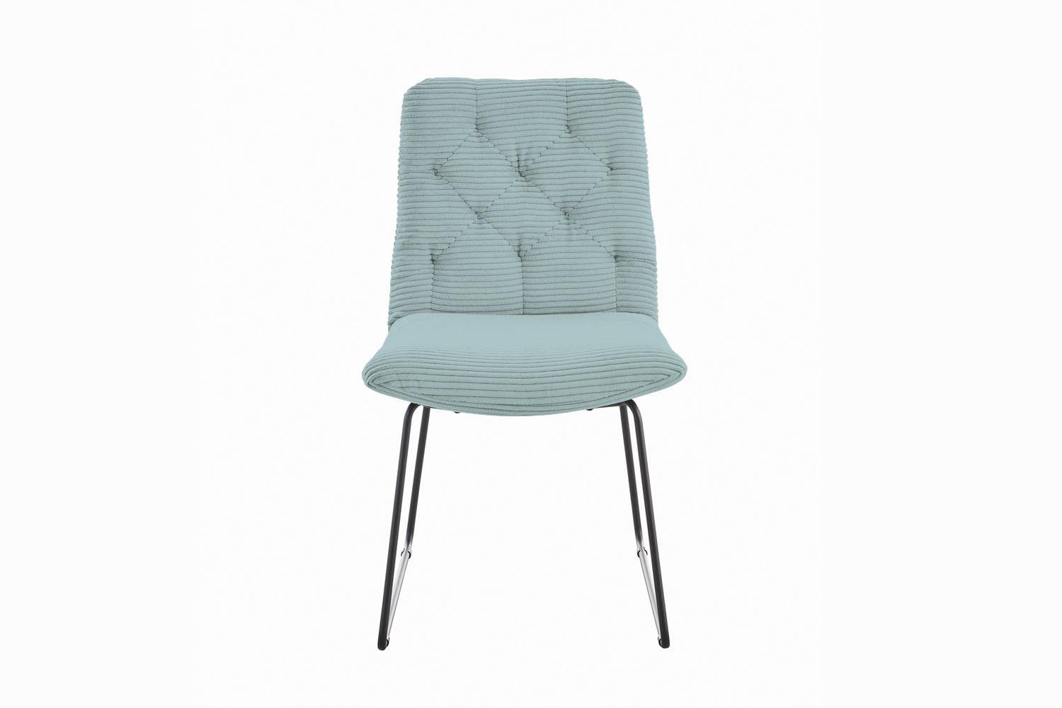 ESSZIMMERSTUHL NEW CHARME Hellblau Cord (1er-Set) - Hellblau, Textil (52/87/66cm) - KAWOLA