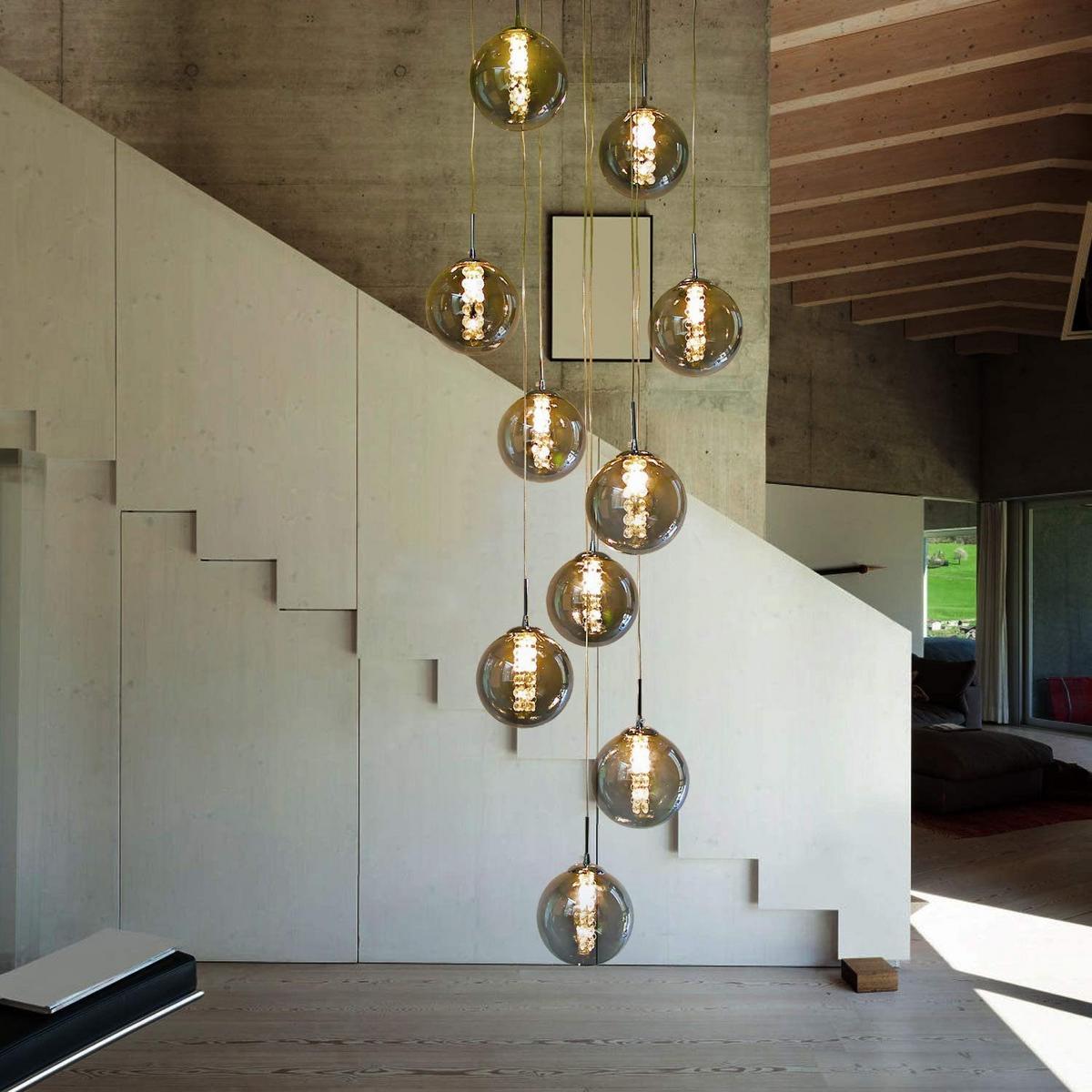 LED-HÄNGELEUCHTE Strahlvos 3.5/240/41 cm - Grau, Glas (41/3.5/240cm) - ZMH