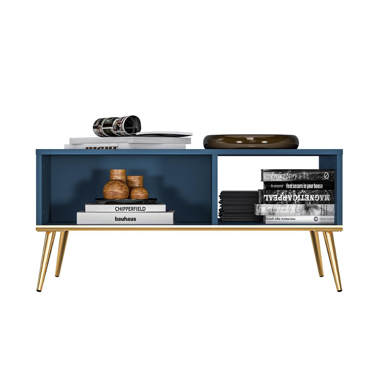 COUCHTISCH Thalia Blau - Blau, Holzwerkstoff (60/90/42cm) - Petits-meubles