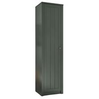 SCHUHSCHRANK grün, Landhausstil, Mehrzweckschrank 50 x 197 cm - Dunkelgrün/Goldfarben, Holzwerkstoff/Metall (50/197/43cm) - Furn.Design