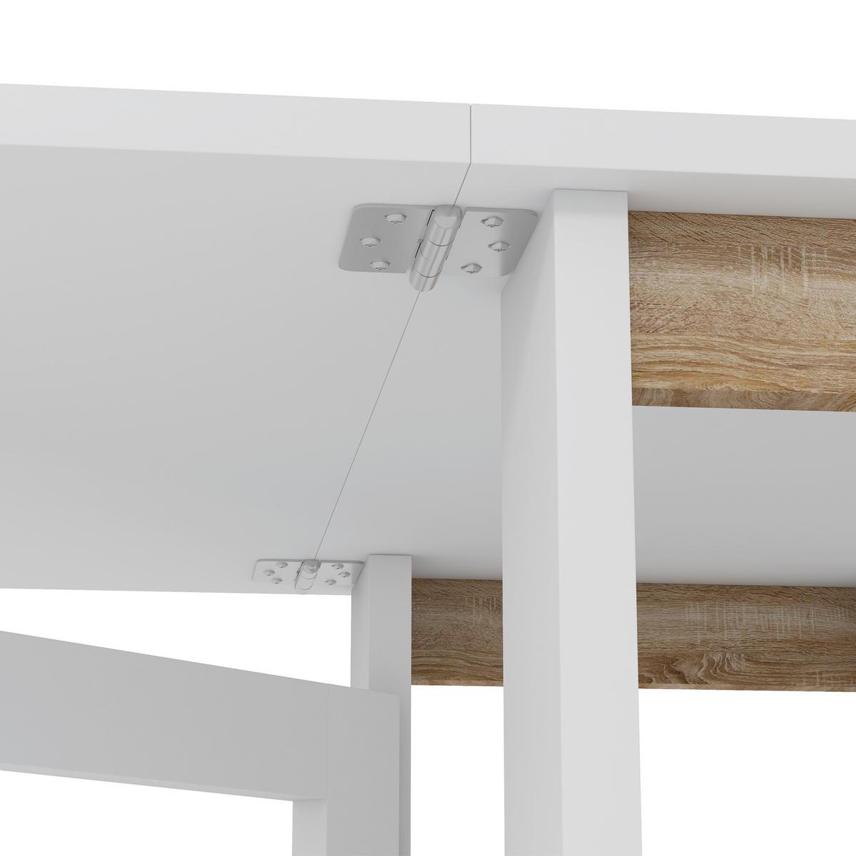 ESSTISCH Yvorn 120/60/75 cm - Weiß, Holz (120/60/75cm) - ZMH