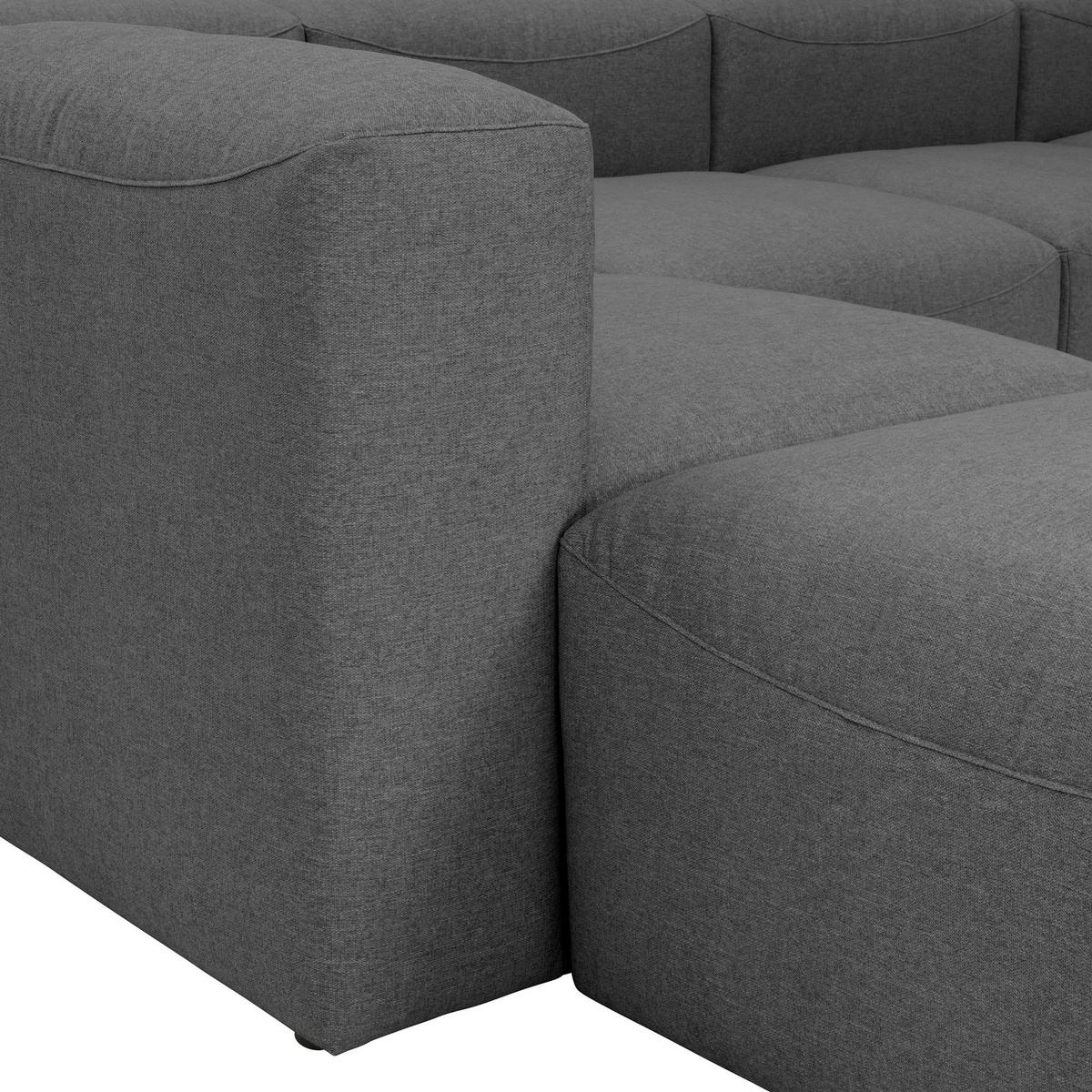 WOHNLANDSCHAFT 1 Kattrina Flachgewebe anthrazit - Anthrazit, Kunststoff (350/73/250cm) - 58aufmkessel