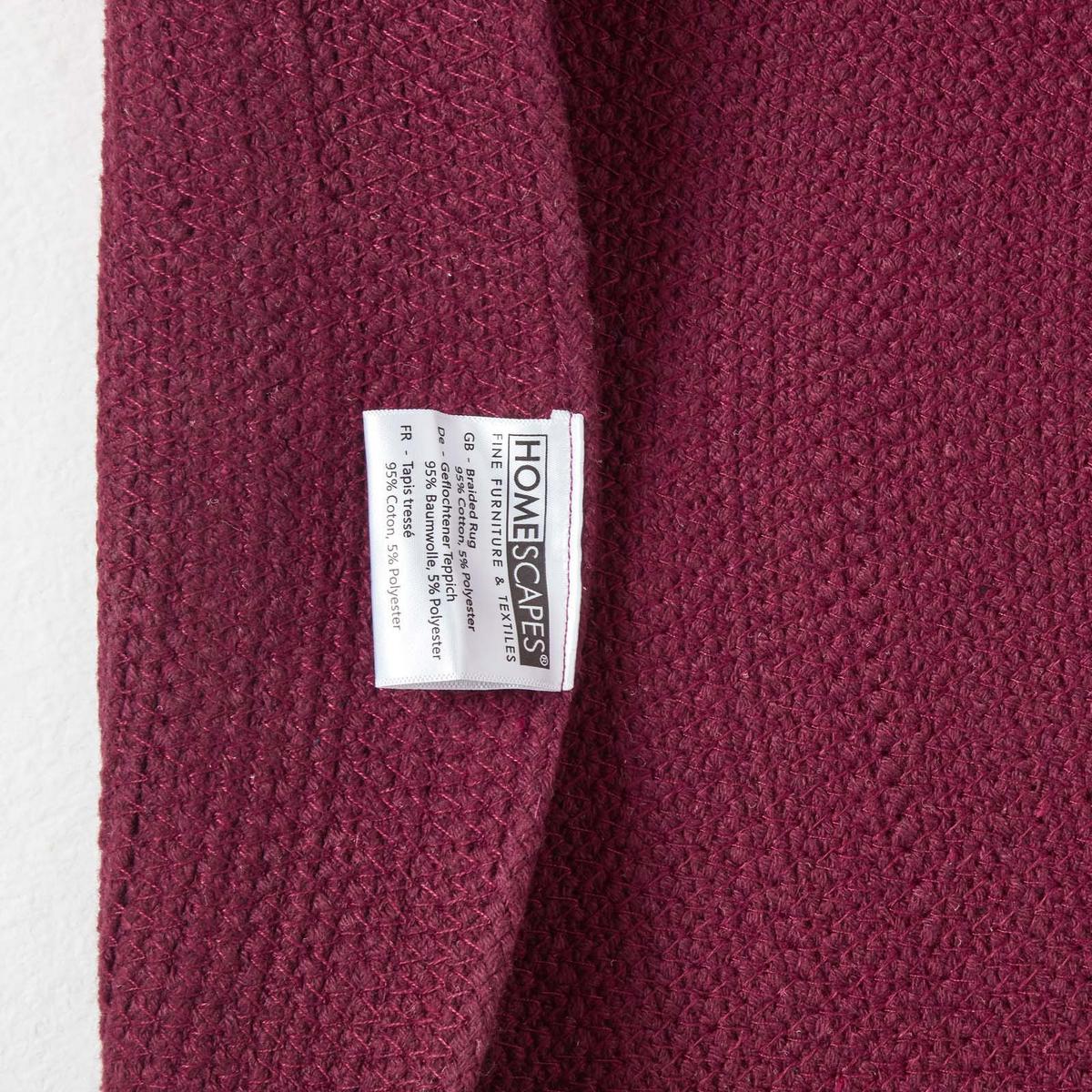 TEPPICHLÄUFER geflochten oval 66/200 cm - Weinrot, Textil (66/200cm) - Homescapes