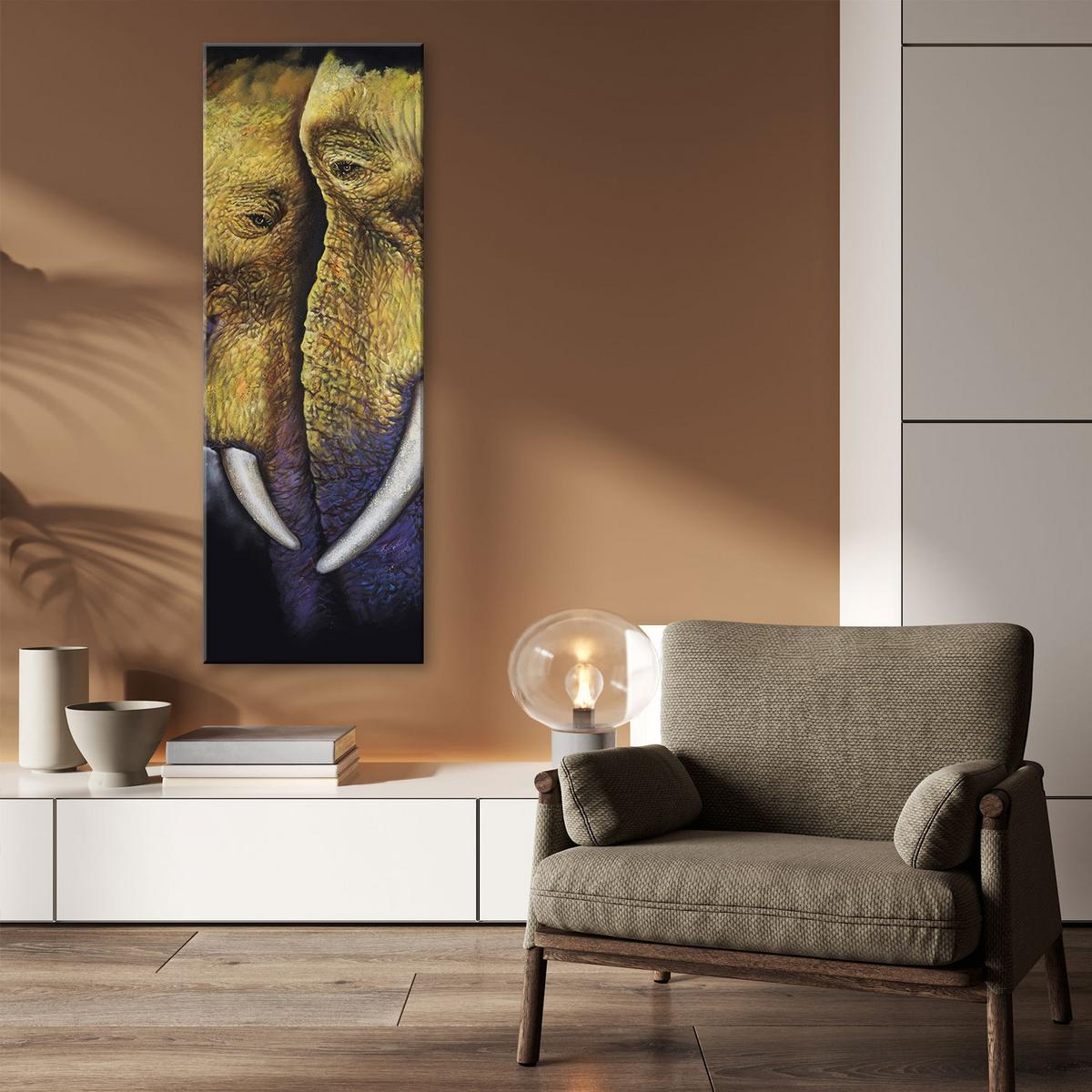 KUNSTDRUCK Braun 50/150 cm - Braun, Textil (50/150cm) - KUNSTLOFT
