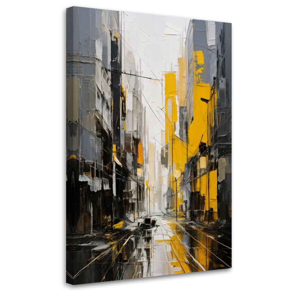 LEINWANDBILD Abstraktion 20x30cm - Gelb, Textil (20/30cm) - Feeby