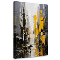 LEINWANDBILD Abstraktion 20x30cm - Gelb, Textil (20/30cm) - Feeby